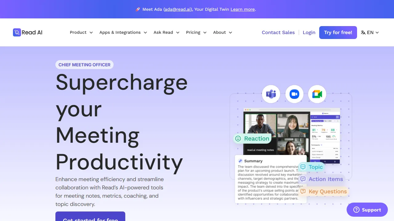 Read AI features, transcription & meetings AI tool
