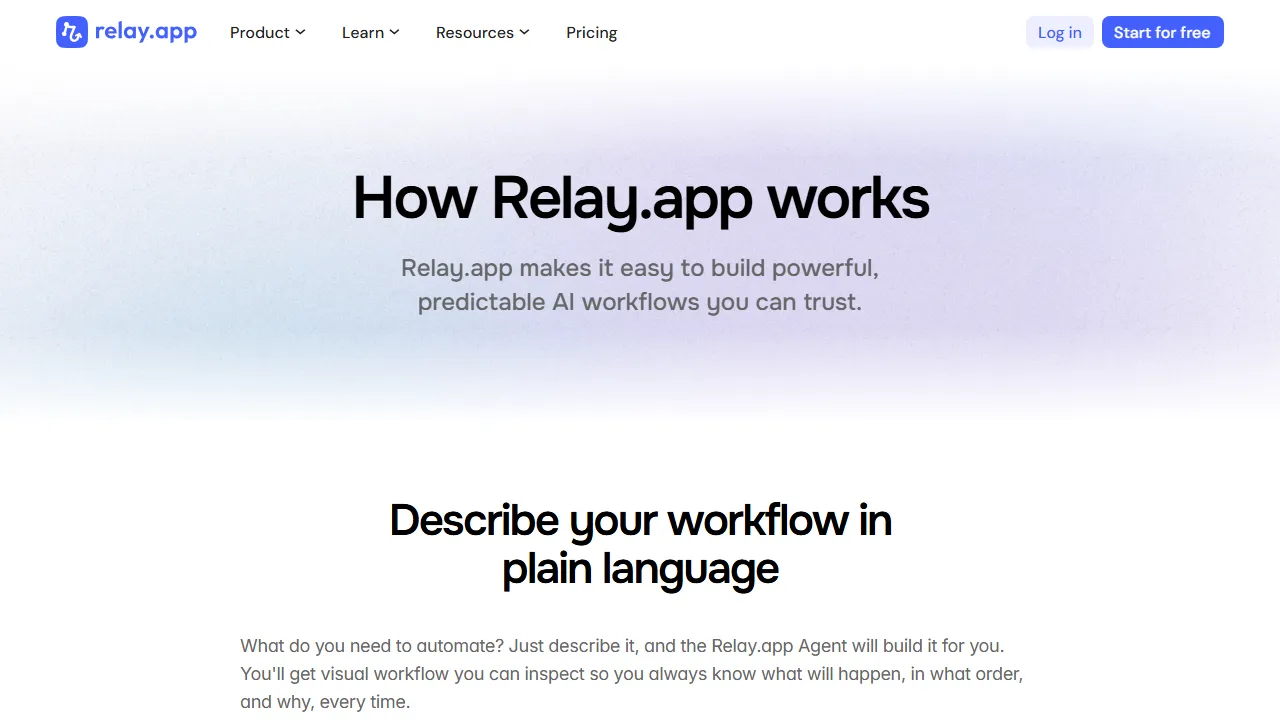 Relay.app features, automation AI tool