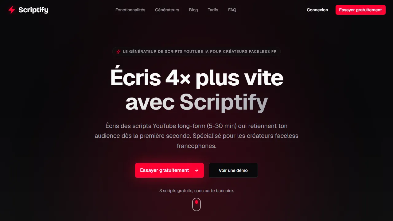 Scriptify Accueil