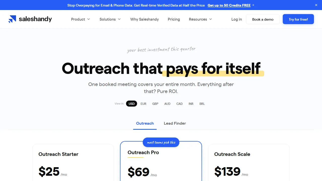 Seamailer pricing page: plans and rates