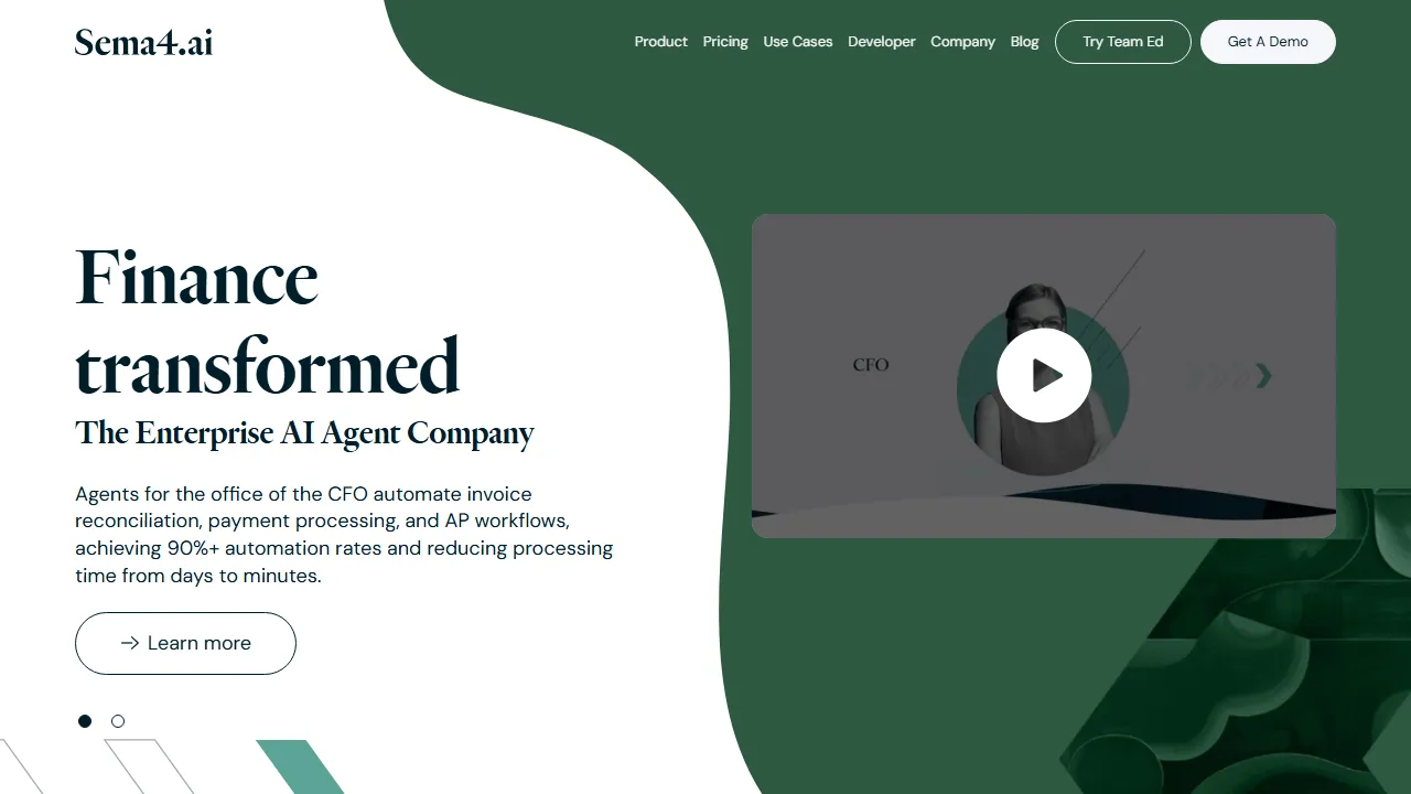 Sema4 homepage, ai agents AI tool