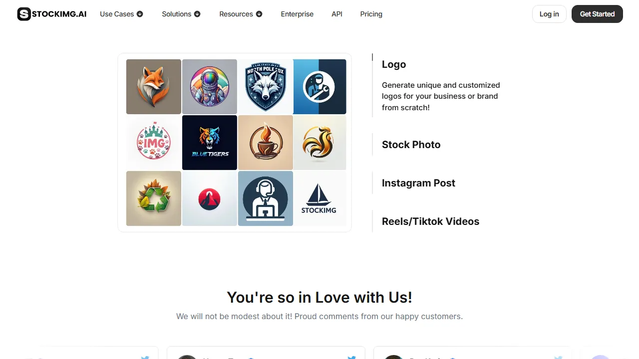 Stockimg AI homepage, image AI tool