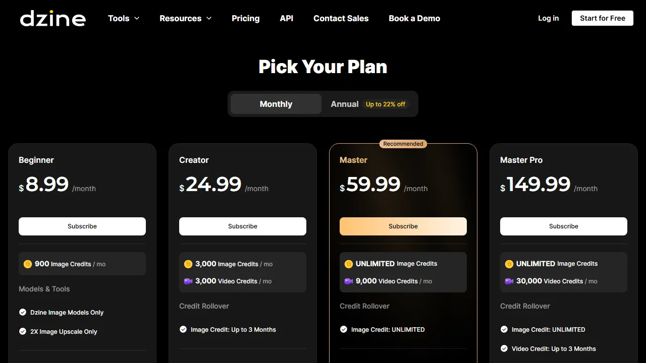 Stylar 3D pricing page: plans and rates