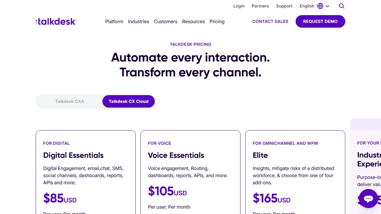 Talkdesk Copilot pricing page: plans and rates