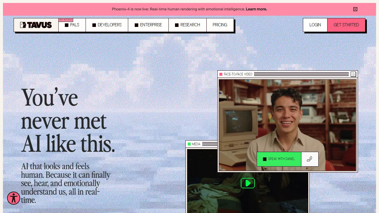 Tavus features, video AI tool