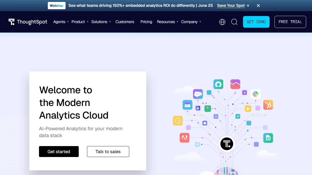 ThoughtSpot features, data & analysis AI tool