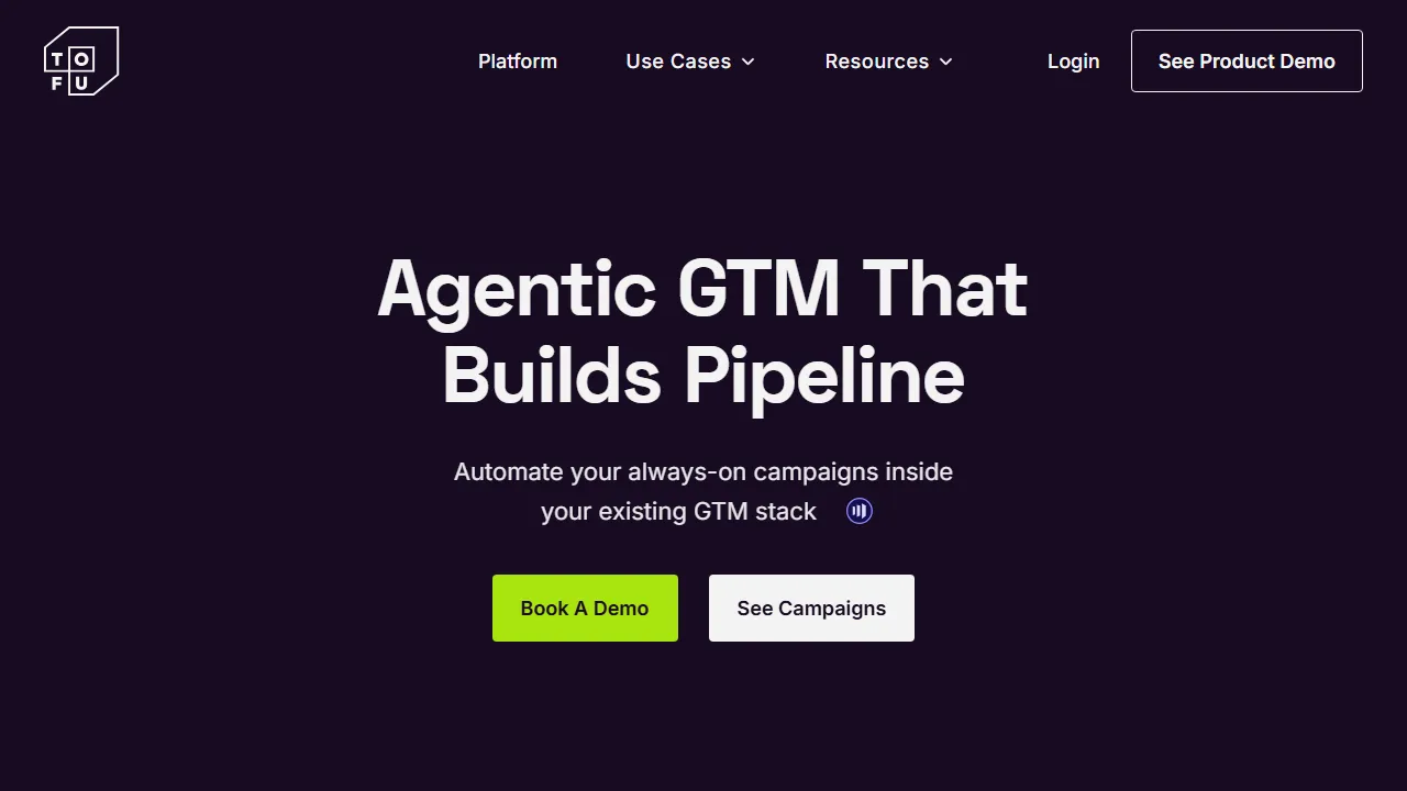 Tofu AI homepage, writing AI tool