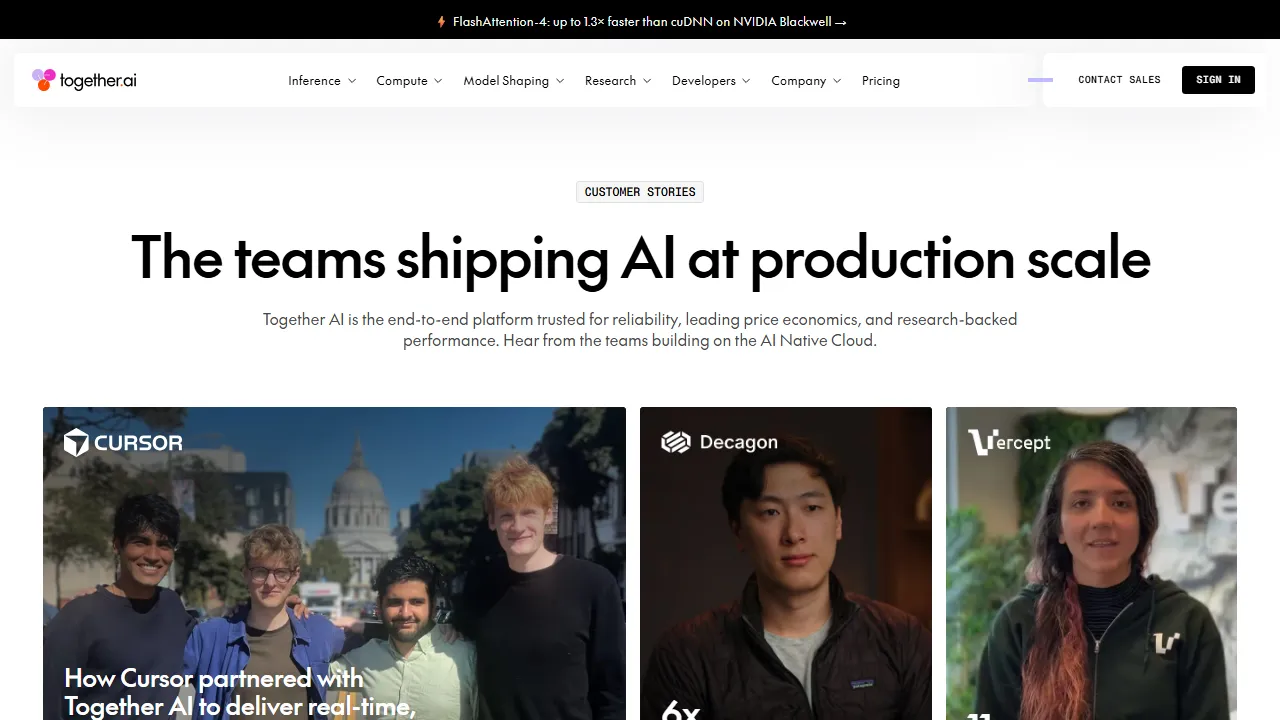 Together AI features, chat & models AI tool