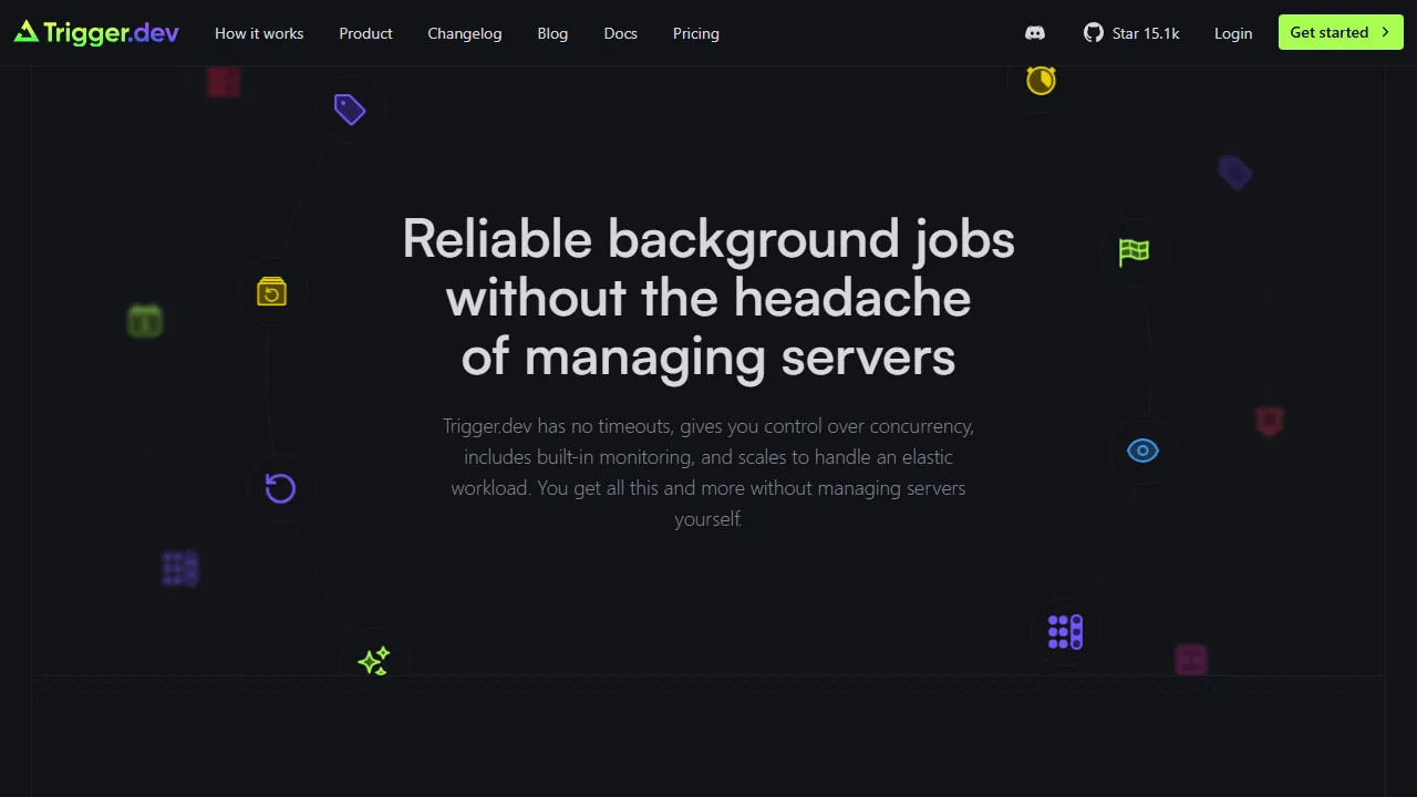 Trigger.dev features, automation AI tool