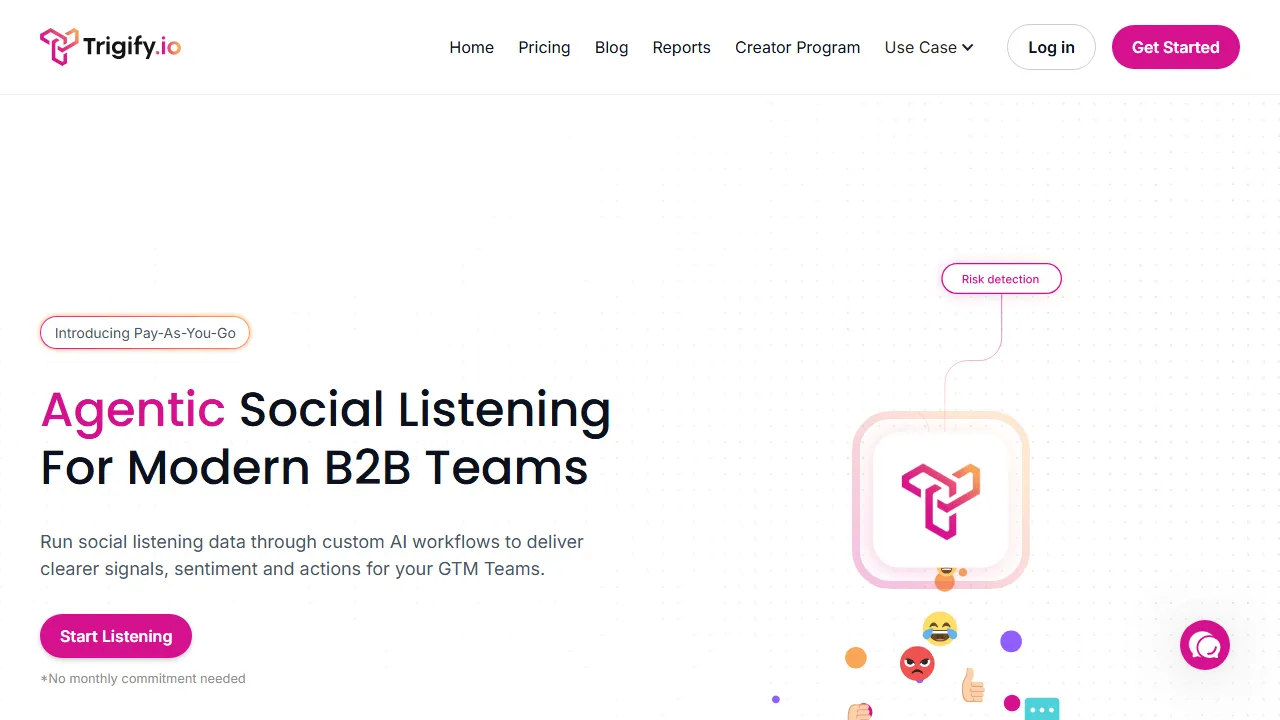 Trigify homepage, automation AI tool