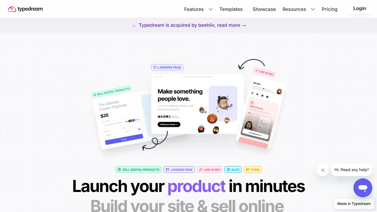 Typedream Accueil