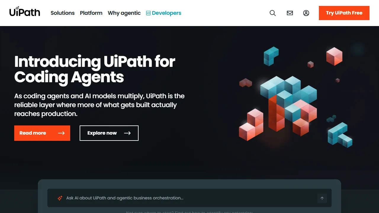UiPath features, automation AI tool