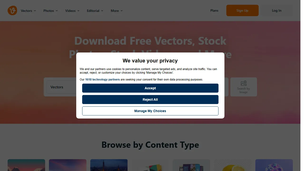 Vecteezy AI homepage, image AI tool