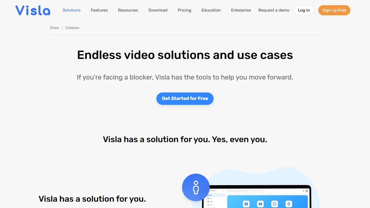 Visla features, video AI tool