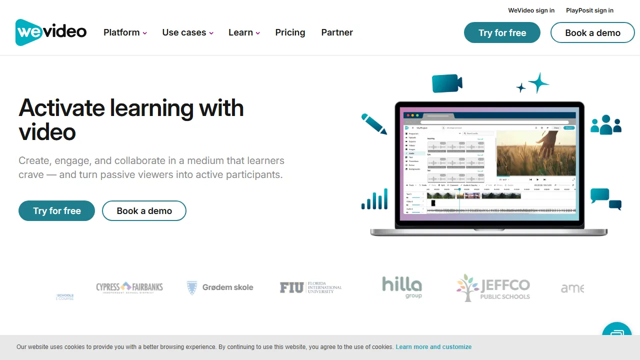 WeVideo features, video AI tool
