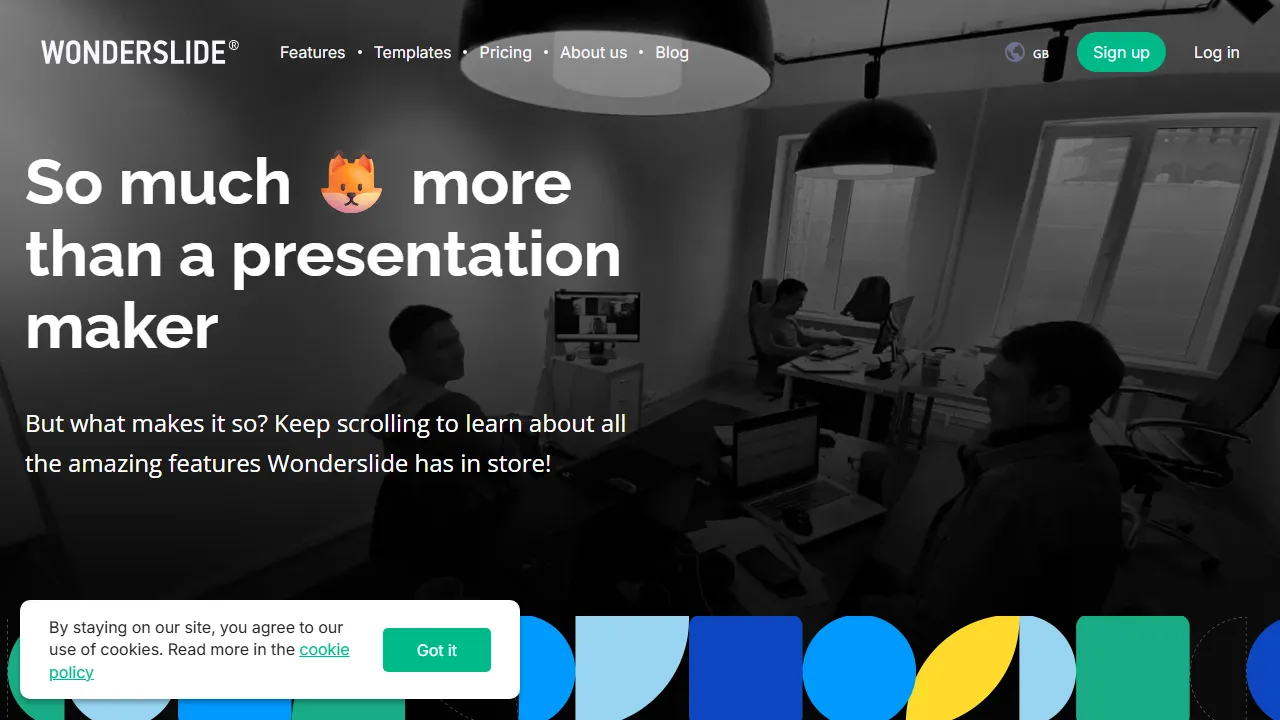 Wonderslide features, presentation AI tool