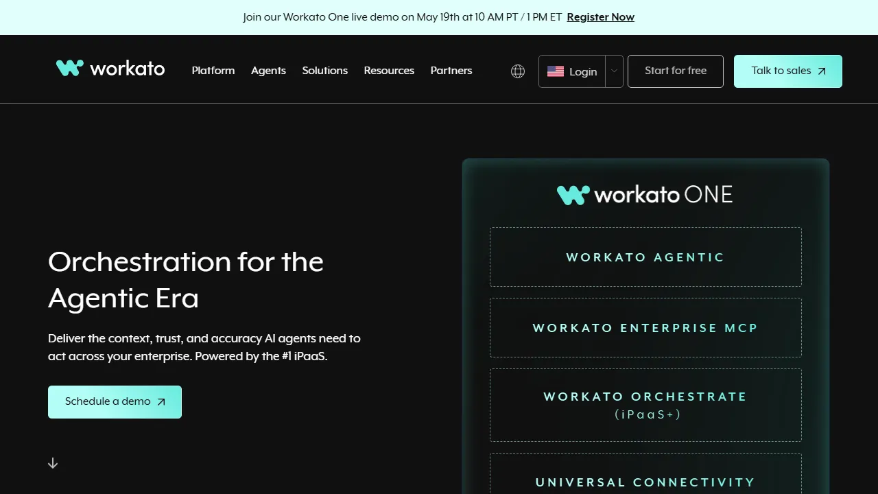 Workato features, automation AI tool