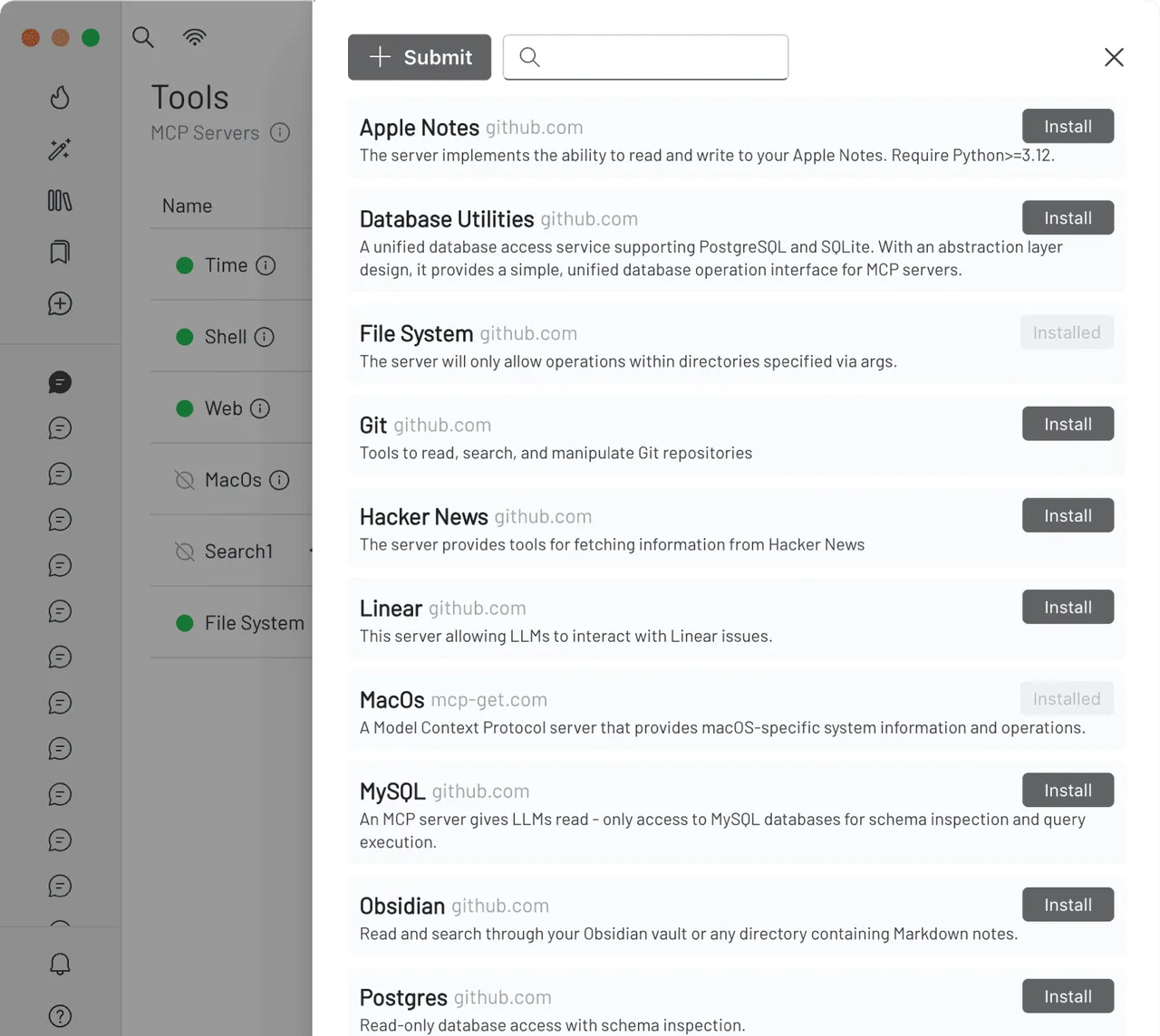 5ire MCP interface in use