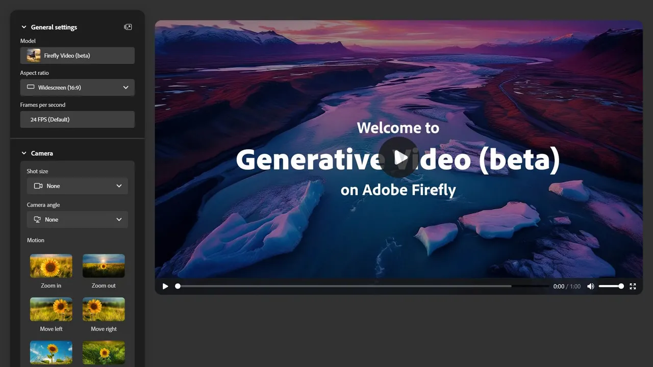 Adobe Firefly app screen