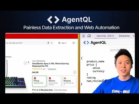 AgentQL in action, ai agents AI tool