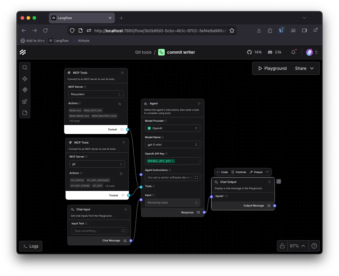 AI Commits in action, code AI tool