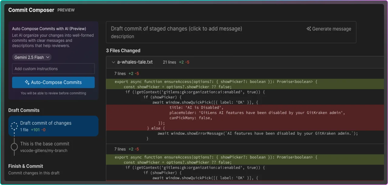 AI Commits app screen