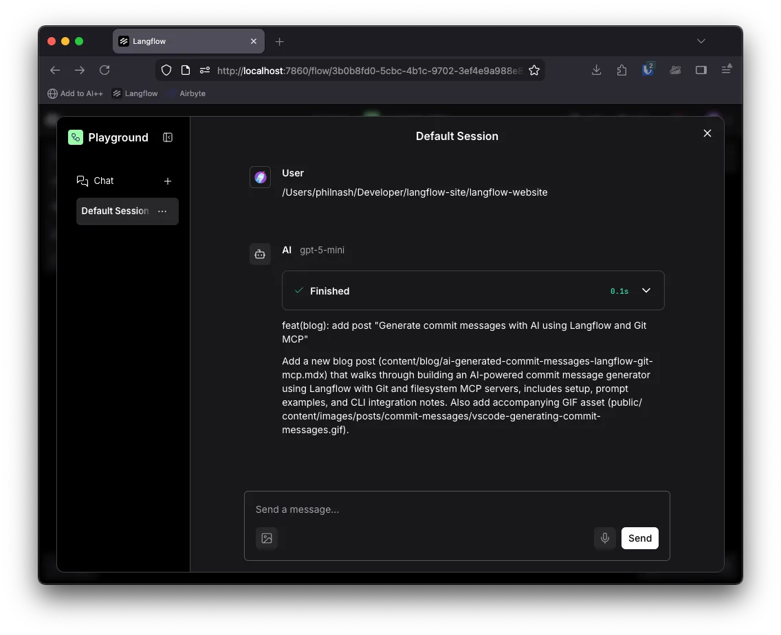 AI Commits dashboard view