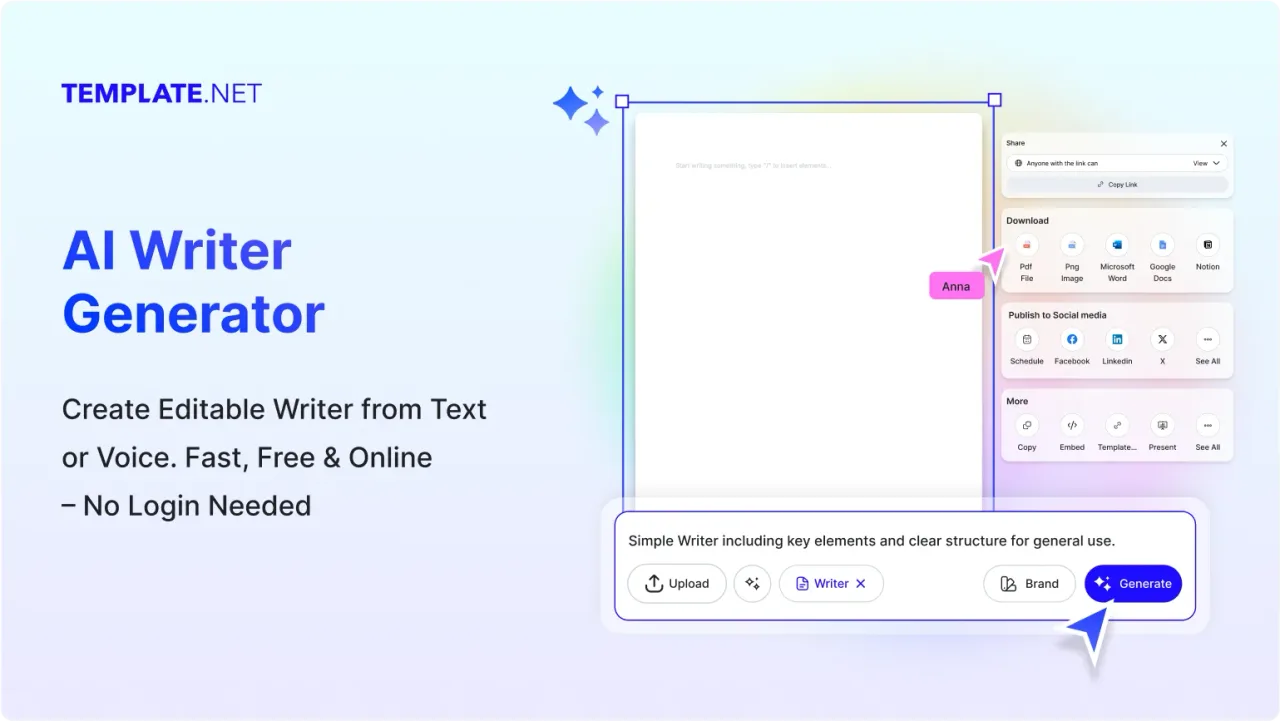 AI Writer dashboard view