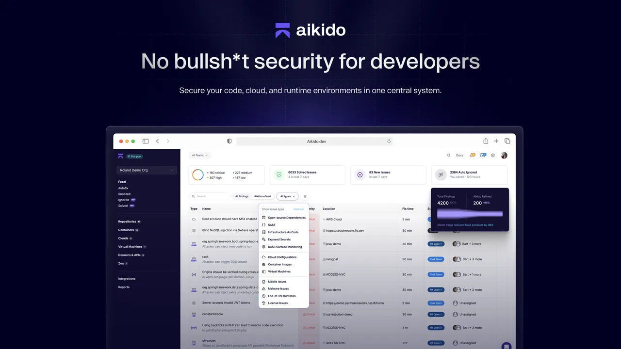 Aikido in action, code AI tool