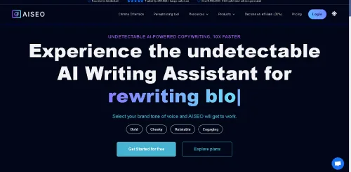 AISEO in action, writing AI tool