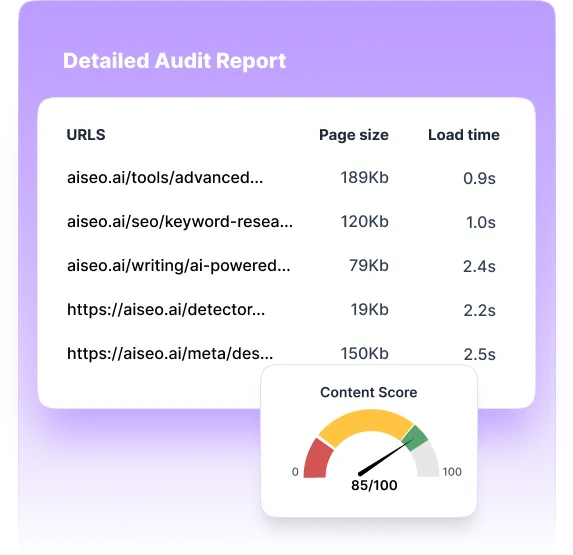 AISEO app screen
