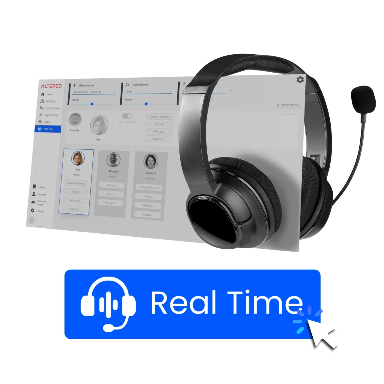Altered Studio interface in use