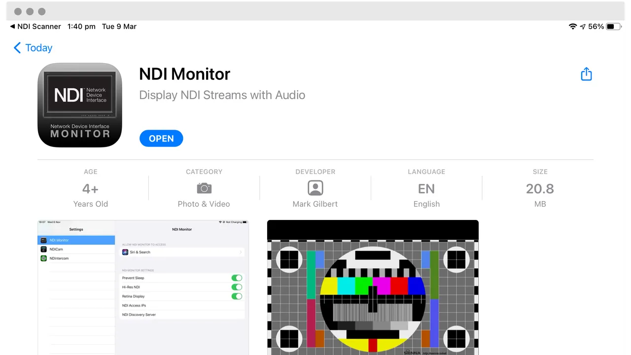 Andi app screen