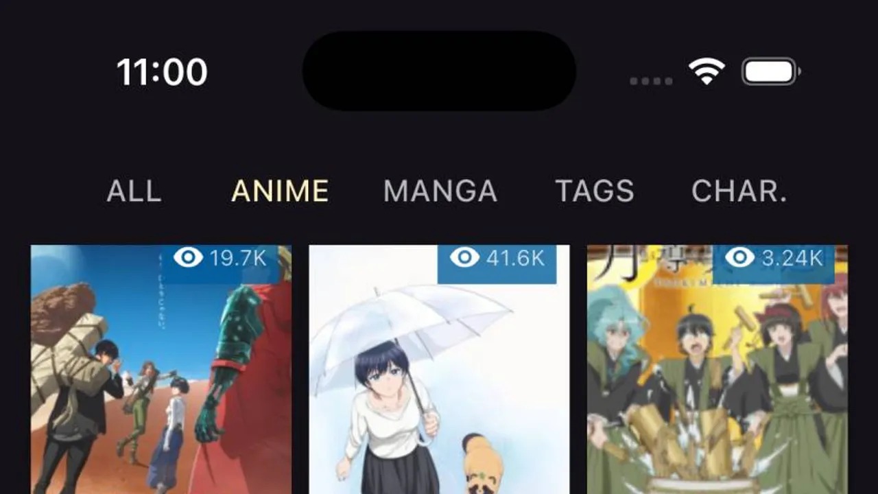 Anima app screen