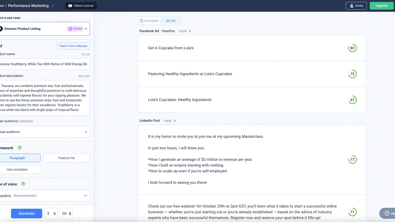 Anyword interface in use