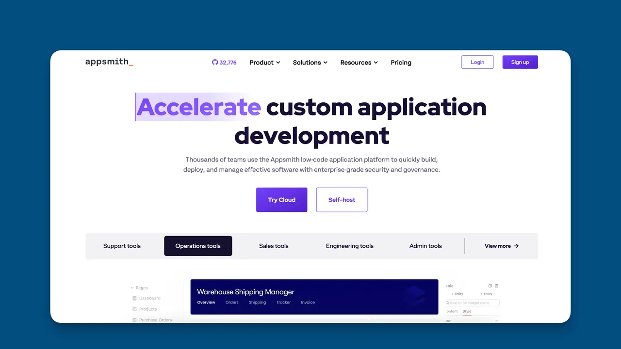 Appsmith in action, no-code AI tool