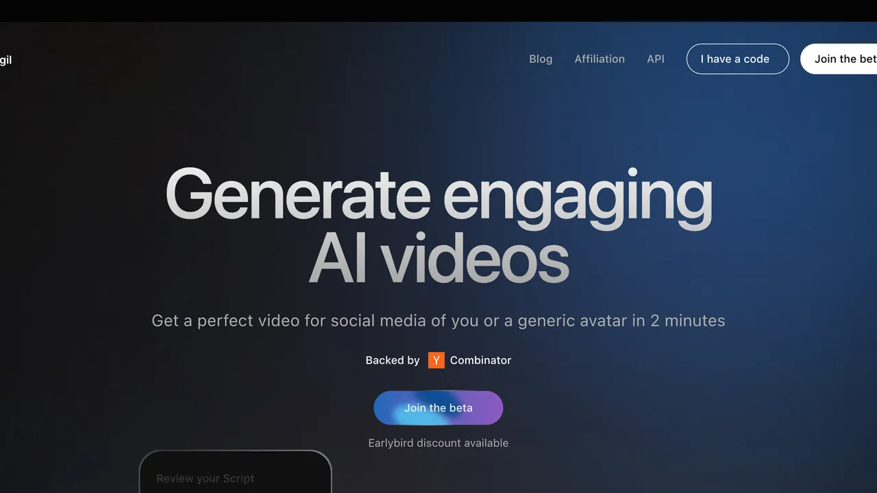 Argil interface in use