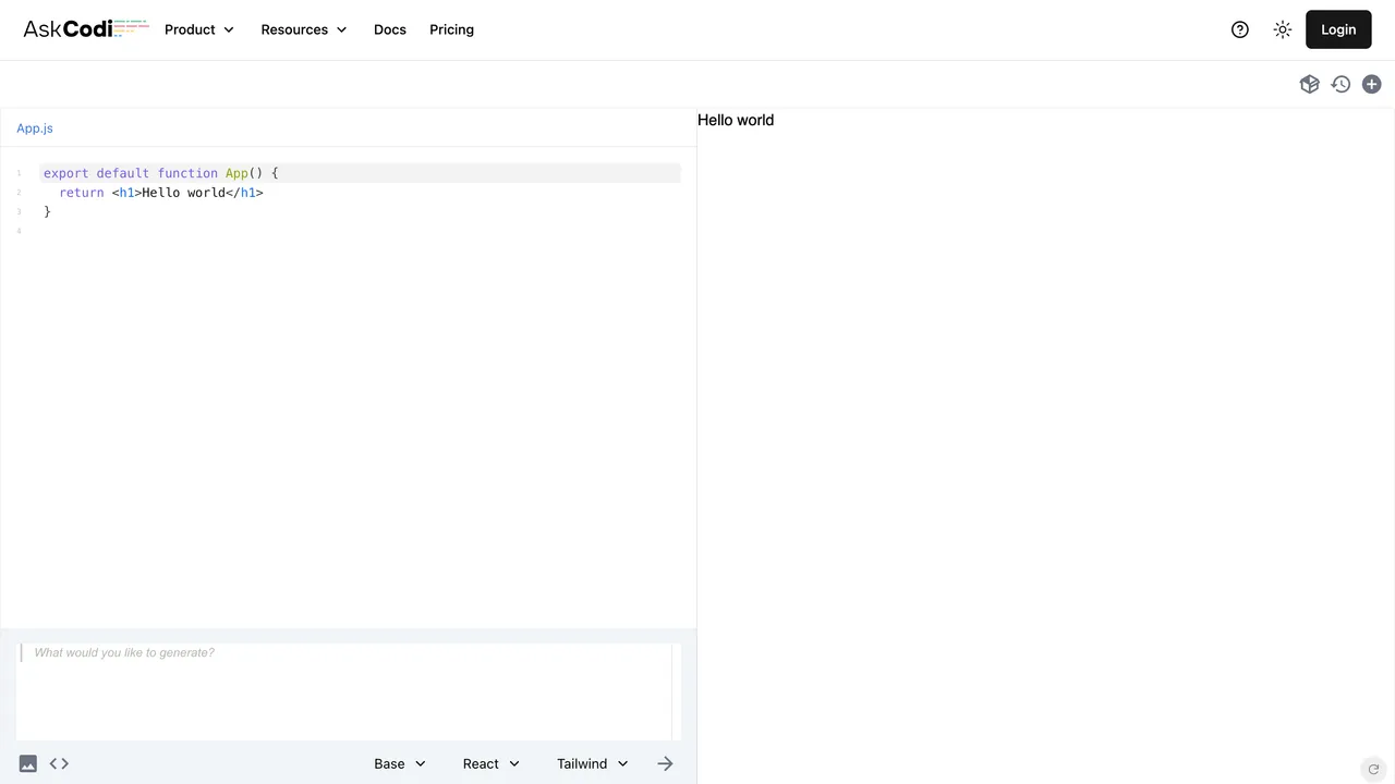 AskCodi app screen