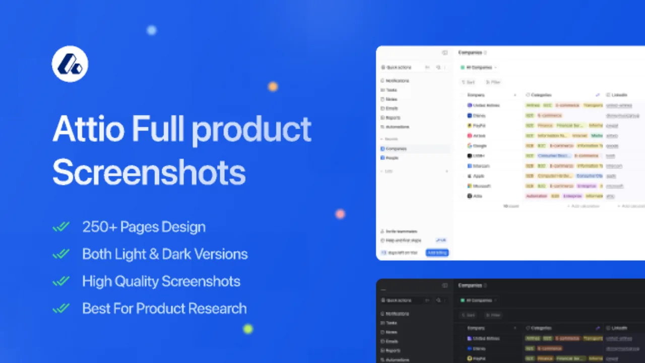 Attio dashboard view
