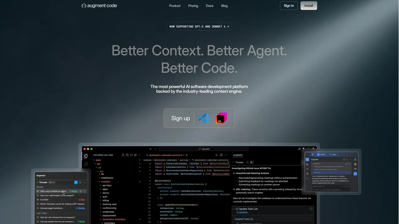 Augment Code app screen