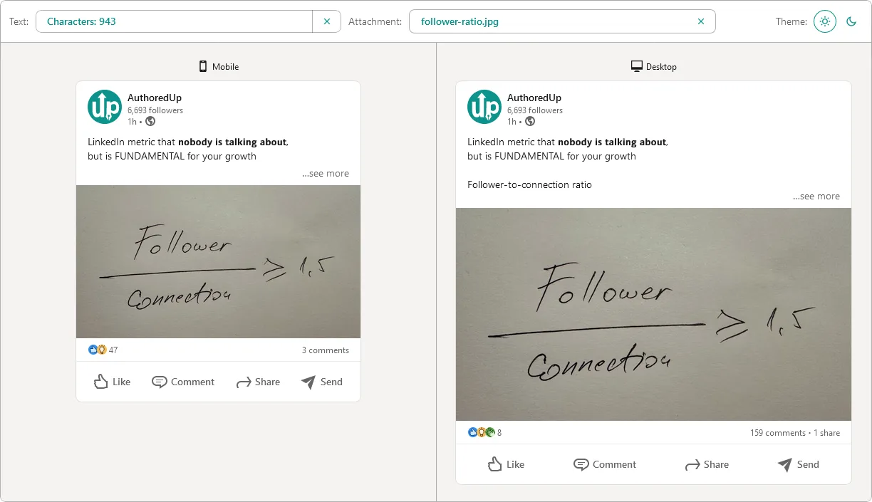 Authoredup interface in use
