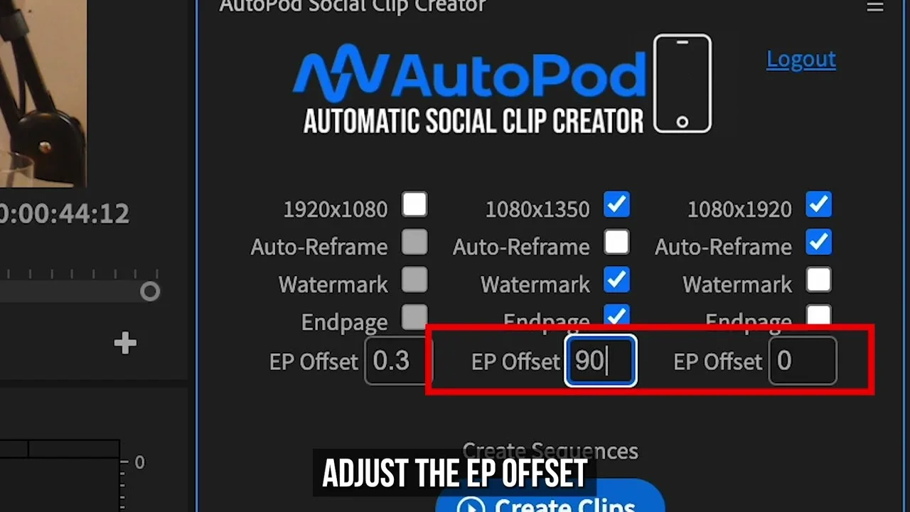 AutoPod dashboard view