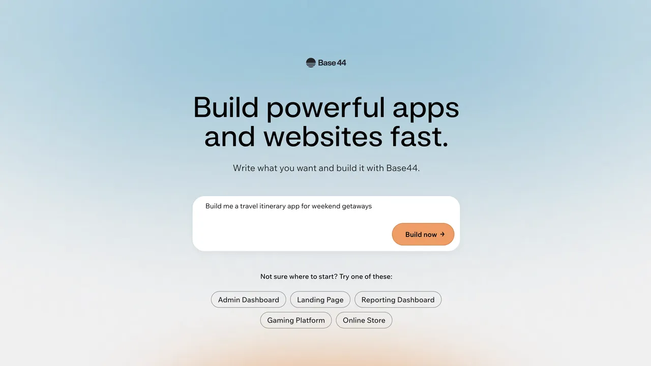Base44 app screen