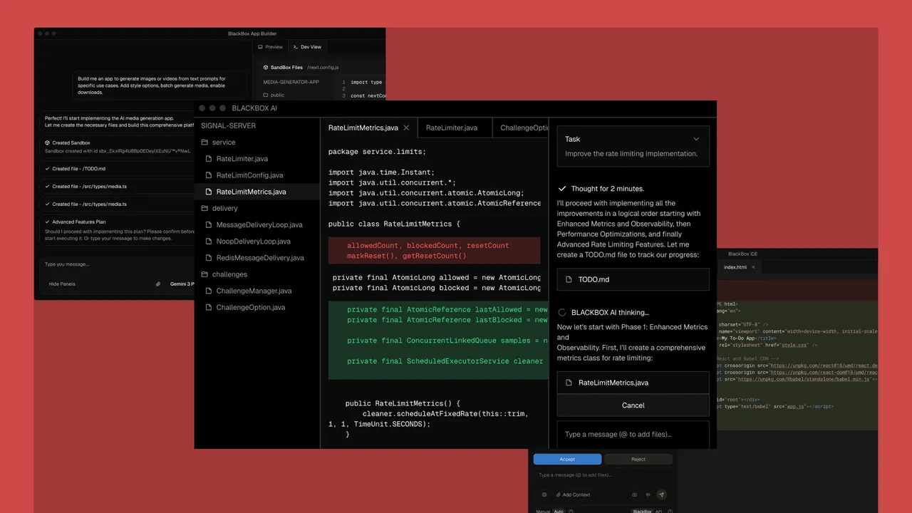 BlackBox AI app screen