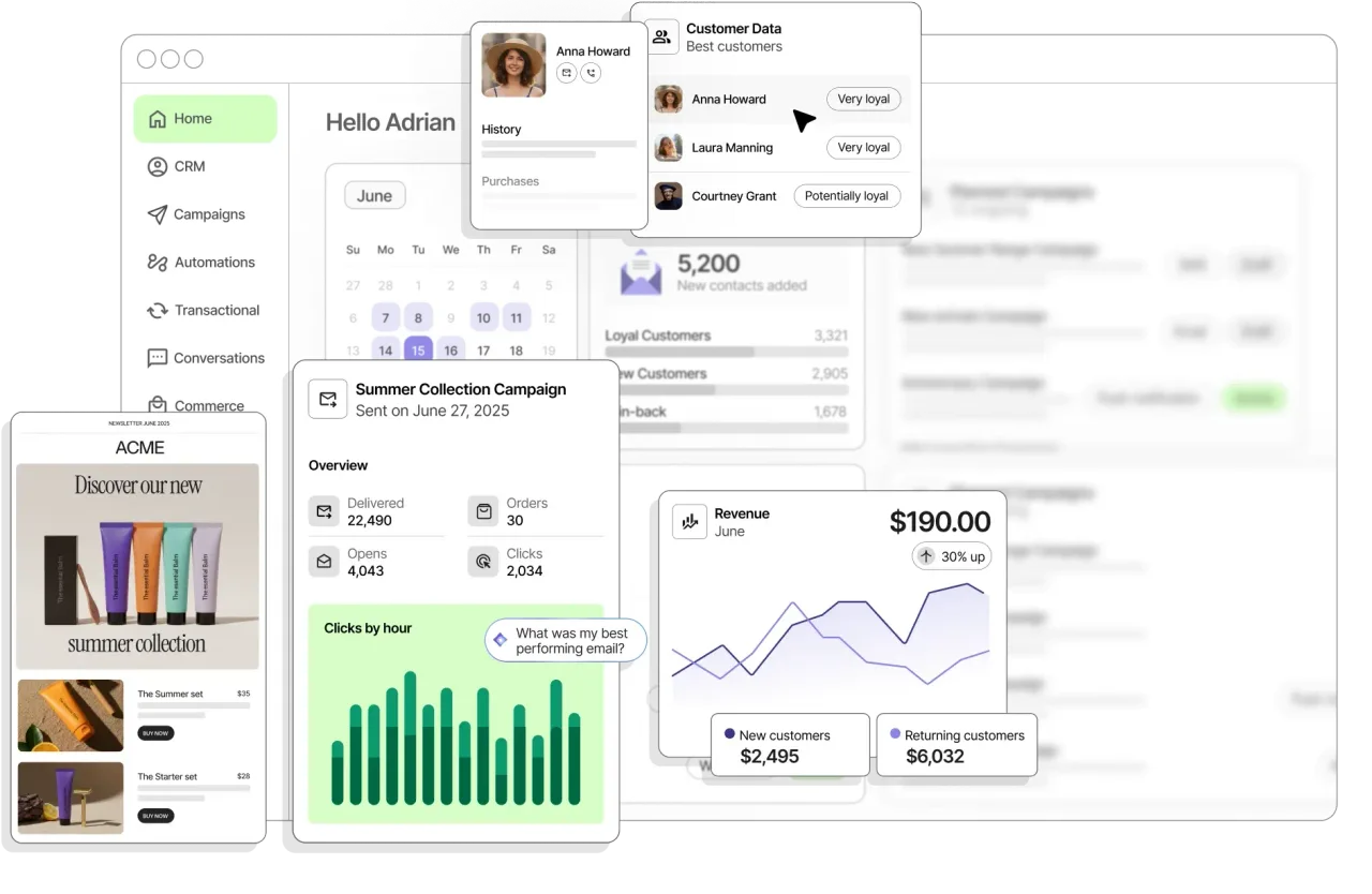 Brevo AI dashboard view
