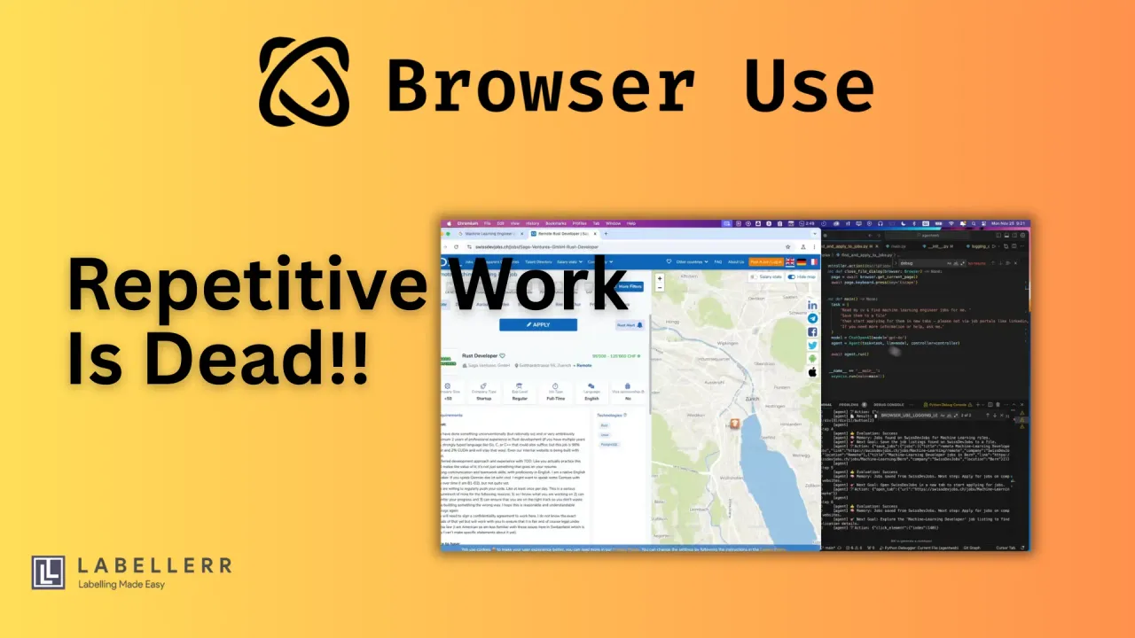 Browser Use dashboard view