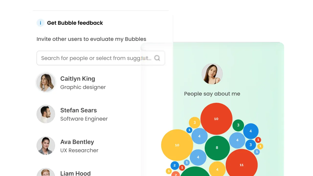 Bubble interface in use