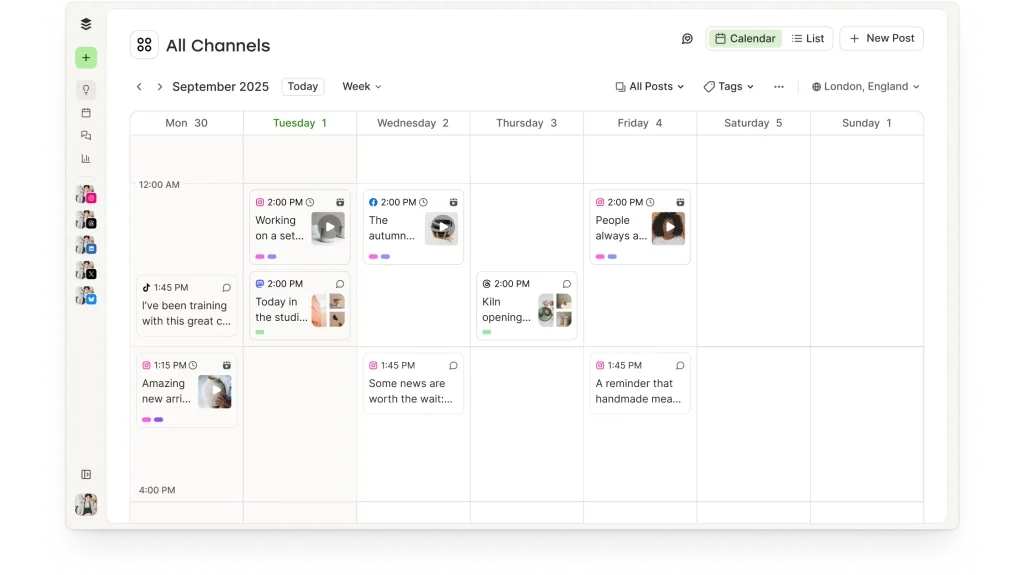 Buffer AI dashboard view