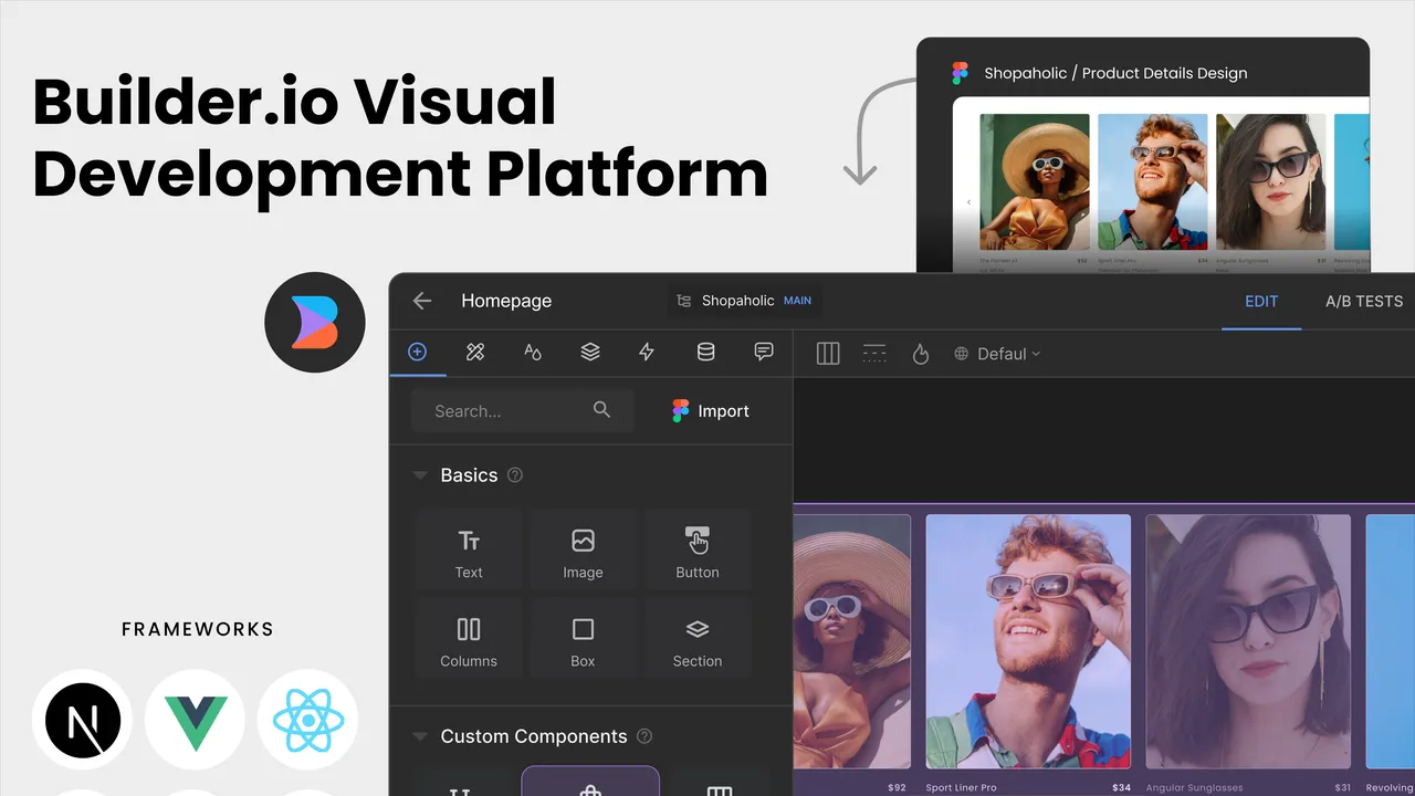 Builder.io dashboard view