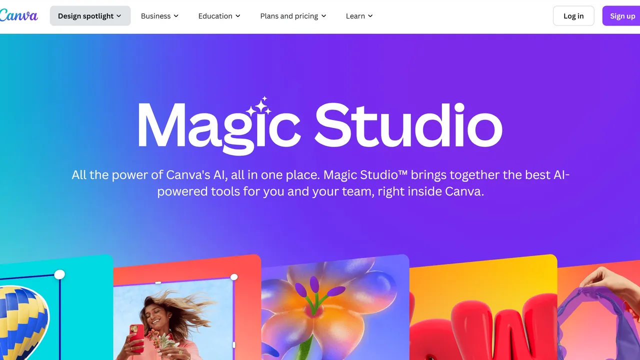 Canva Magic Studio in action, image AI tool